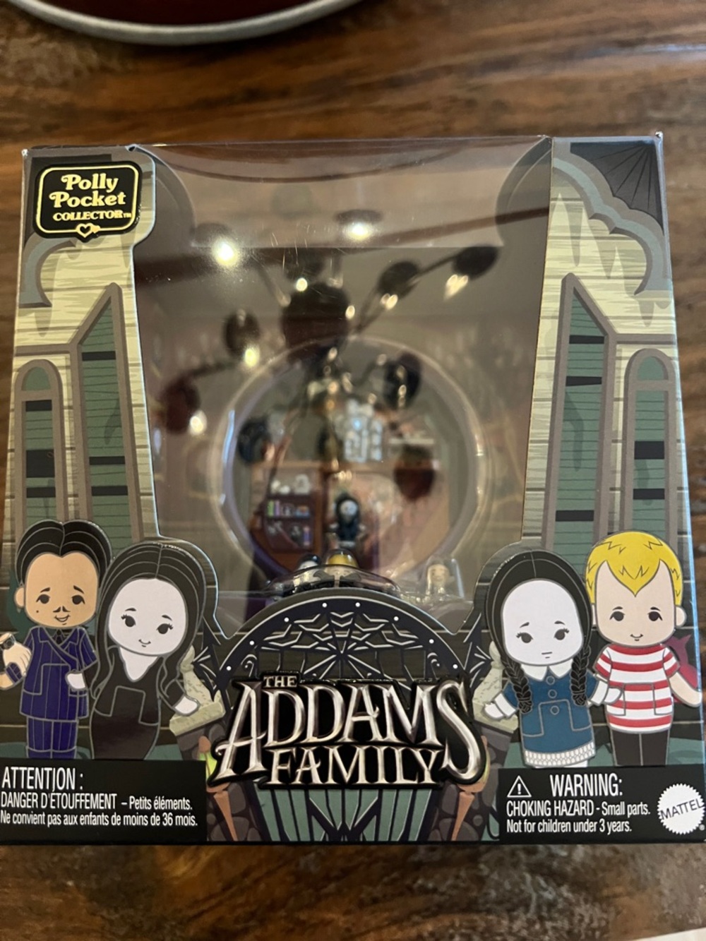 Polly Pocket Collectors The Addams Family Figurine - Black/Grey/Green Boxed
